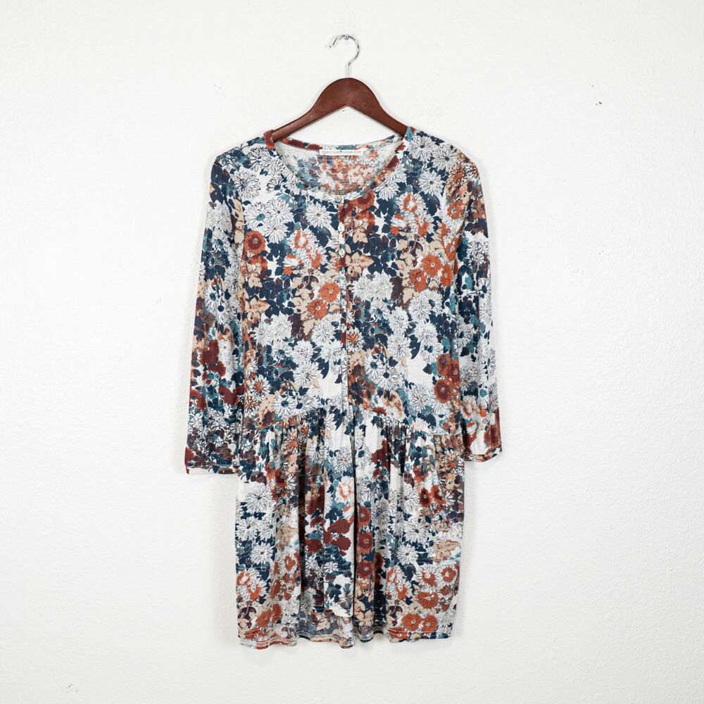Peruvian Connection Women's Floral Print Babydoll Dress size Small - Picture 4 of 9